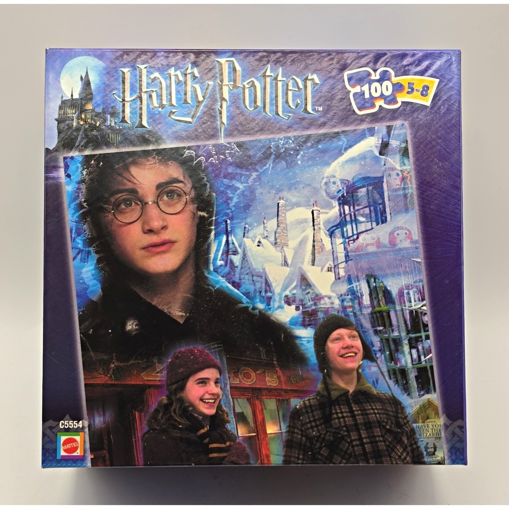 Mattel Harry Potter 100pc Cardboard Jigsaw Puzzle Ages 5-8 C5554 2004 Vintage
